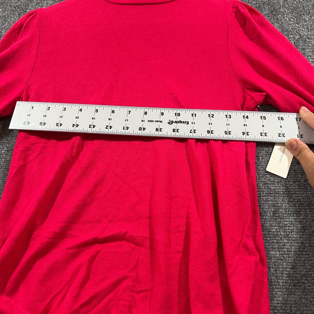 Anthropologie Vibrant pink Cowl Neck Sweater size s - Picture 11 of 11